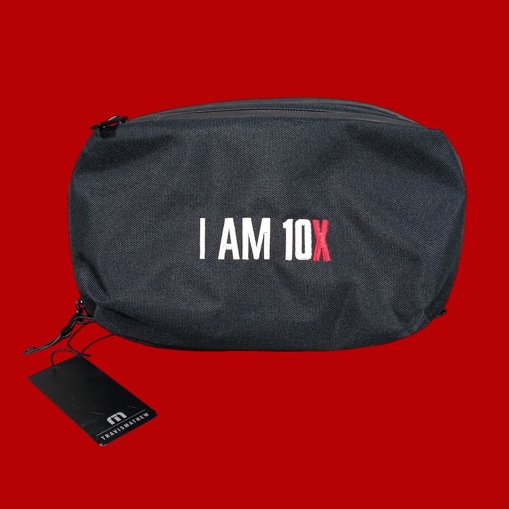 Travis Mathew 10X Toiletry Bag Mens OS Black Travel Kit Grooming Case NEW